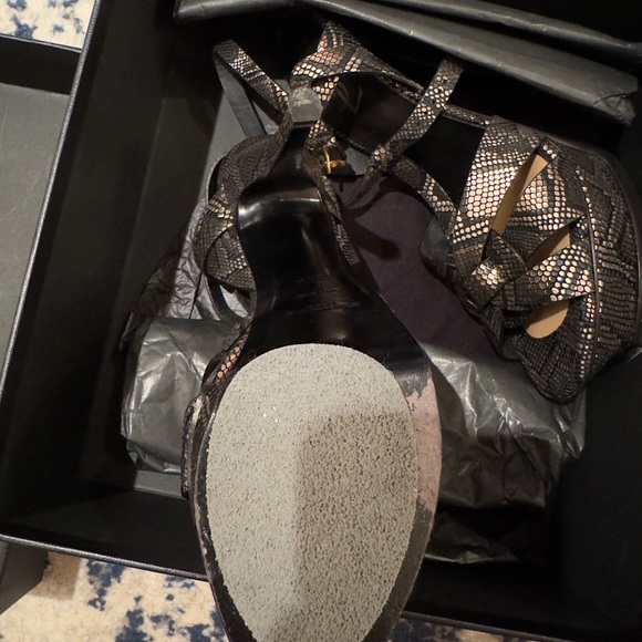 YSL Metallic snakeskin Tribute heels sz 39 - Picture 3 of 5